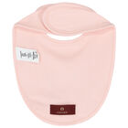 Baby Girls Pink Teddy Bear Logo Bib, 1, hi-res